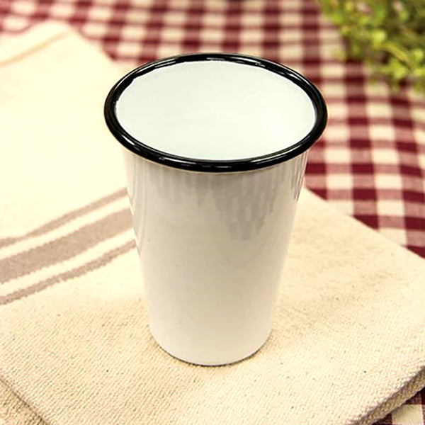 black baked enamel beverage tumbler