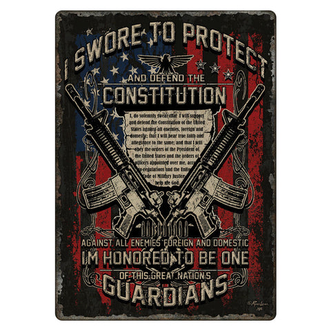 Guardians of Constitution Tin Sign