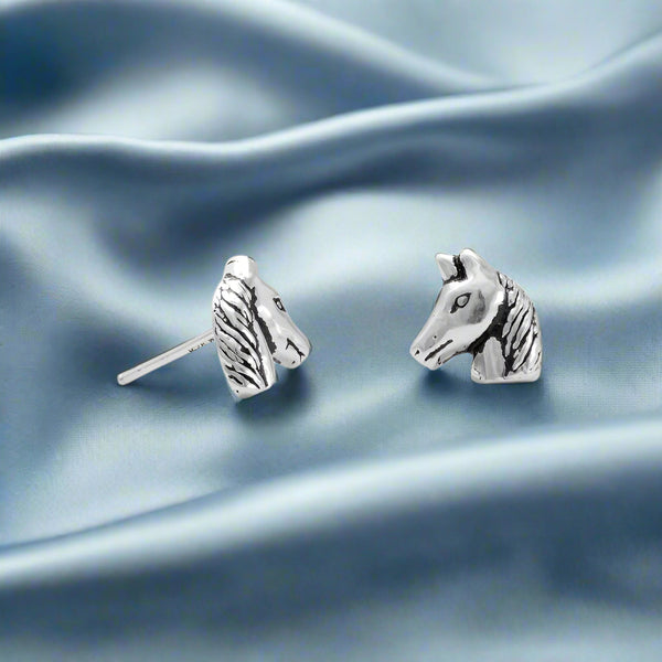 horse head stud earrings