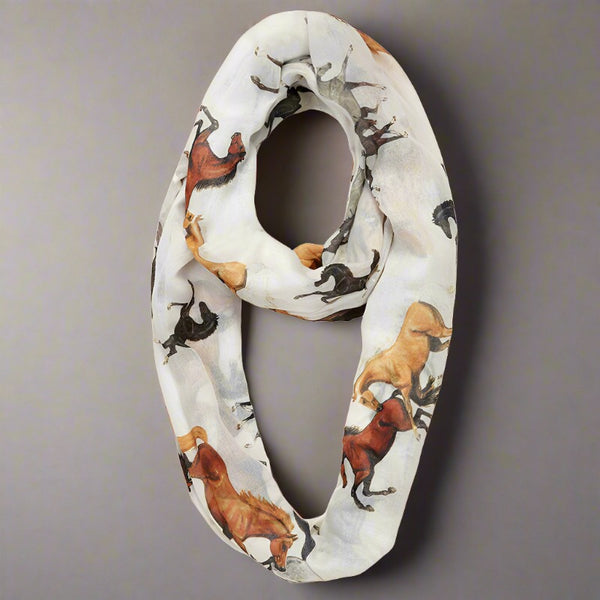 horses all over infinity scarf