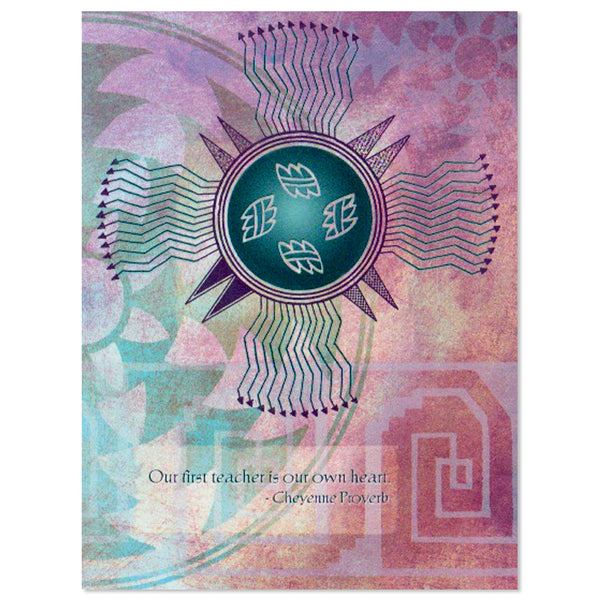 leaning tree listen to the voice of your heart inspirational card