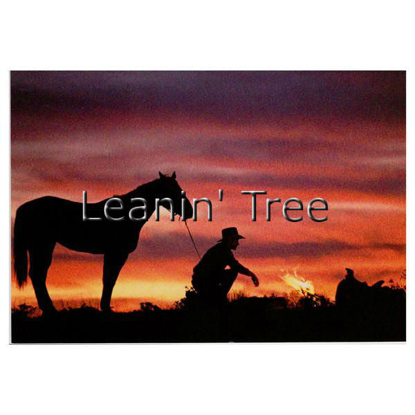 leanin tree road less traveled cowboy birthday greeting card