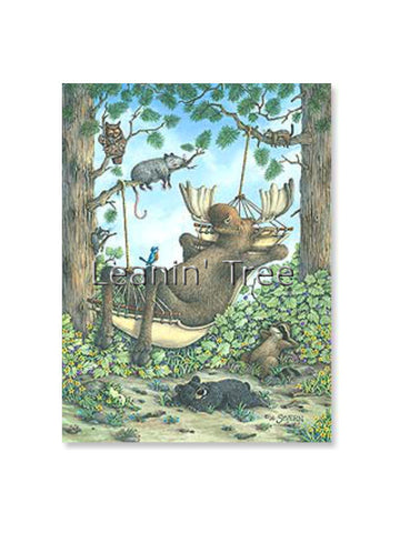 Leanin' Tree Sleeping Moose Birthday of Your Dreams Card