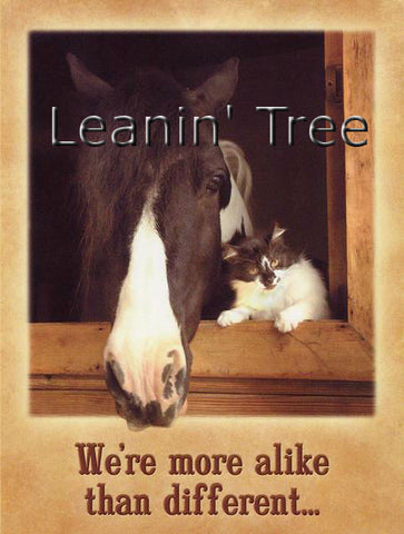 Leanin' Tree We're Alike Friendship Greeting Card
