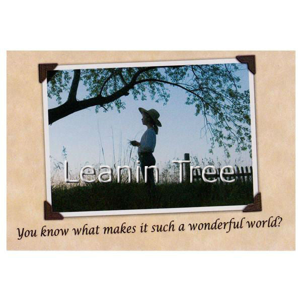 leanin tree wonderful world friendship greeting card