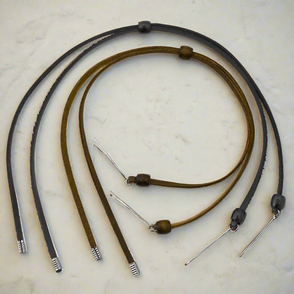 leather cowhide stampede strings