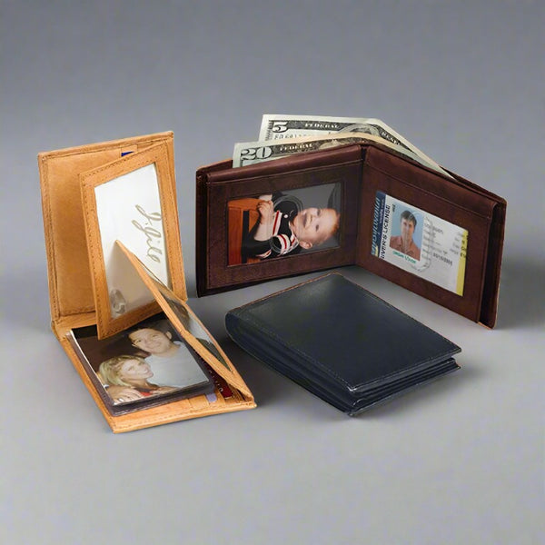 mens leather bifold wallet