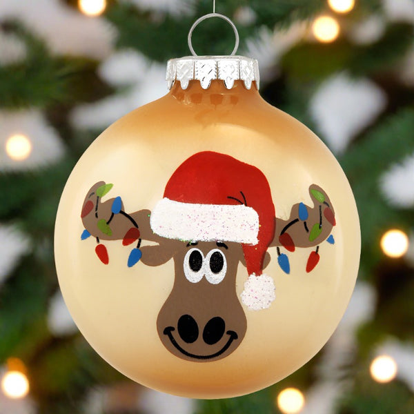 merry christmas lights glass ornament