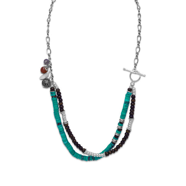 multistone terra bella beaded necklace