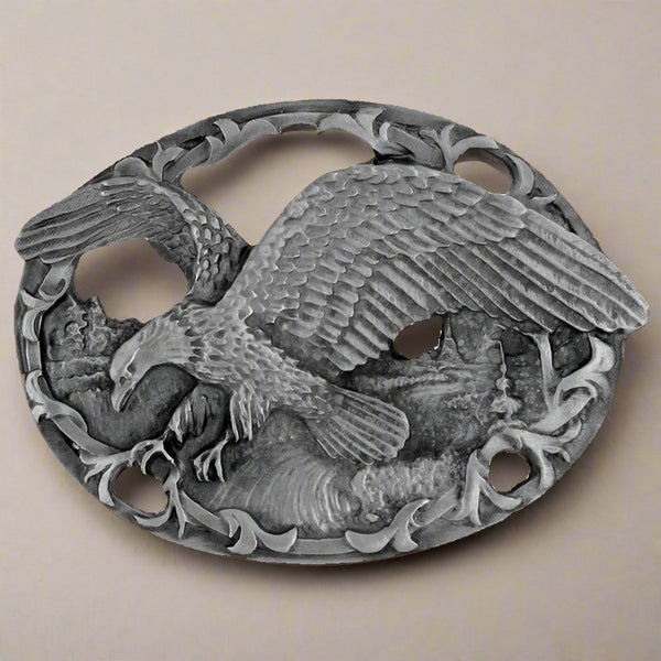 pewter eagle belt buckle
