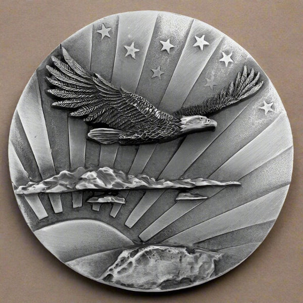 pewter soaring eagle belt buckle