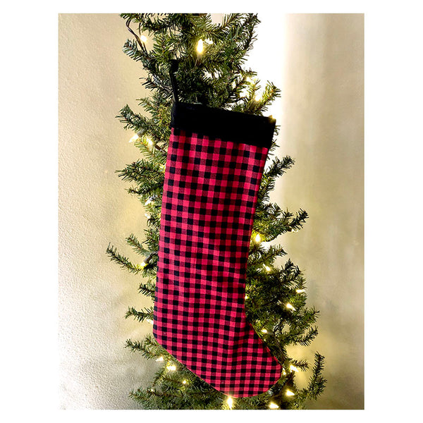 Red Buffalo Plaid Christmas Stocking BTO7FA1132