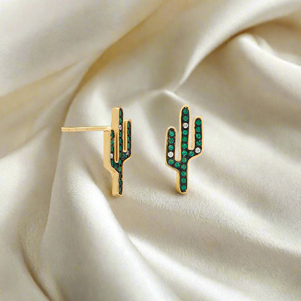saguaro cactus stud earrings
