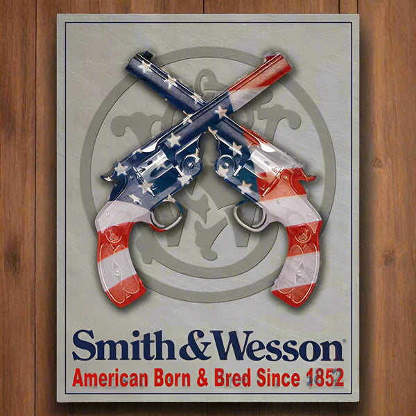 smith and wesson tin sign