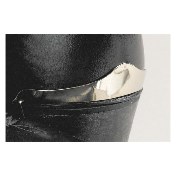 smooth silver boot heel guards