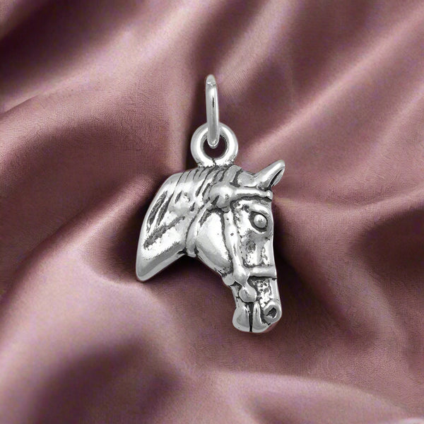 sterling silver headstrong horse charm
