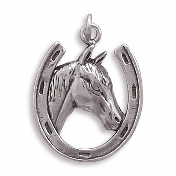 T&CO.® horseshoe charm in sterling silver.