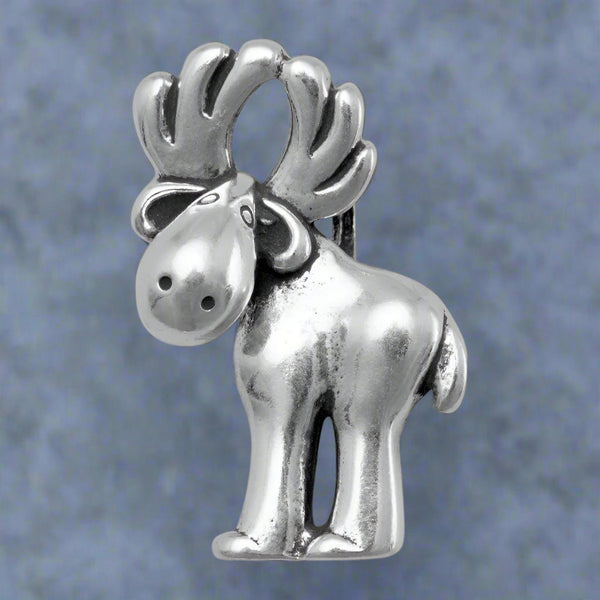 sterling silver merry moose necklace slide