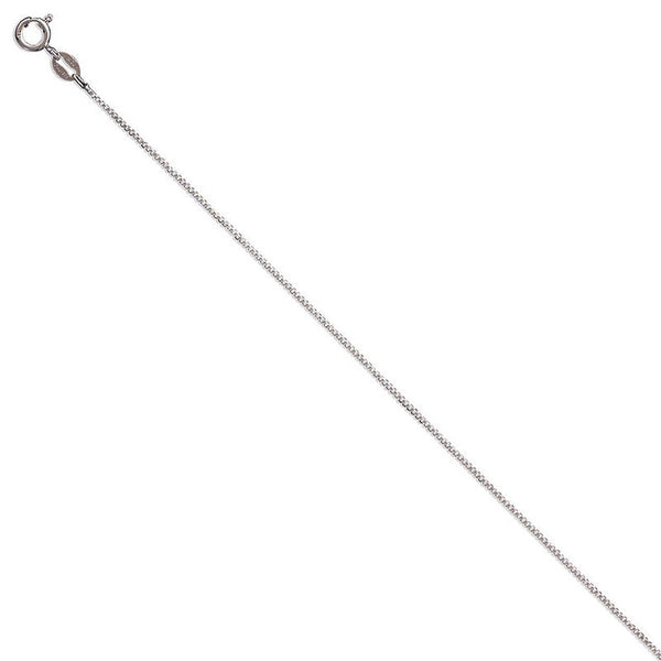 sterling silver rhodium plated box chain necklace