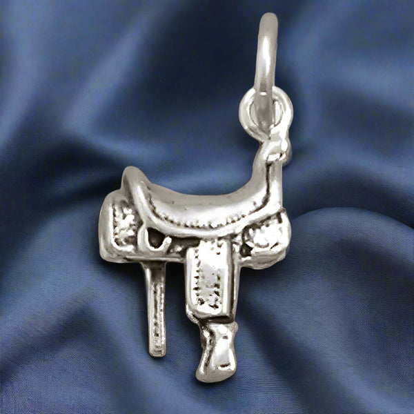 sterling silver saddle charm