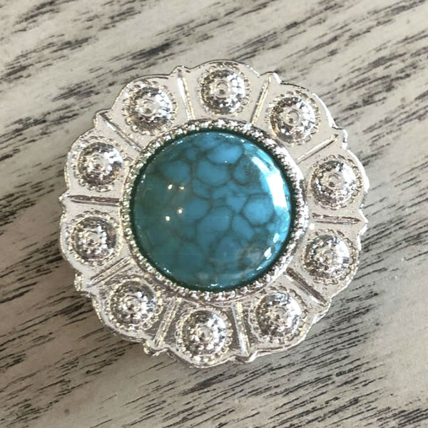 turquoise medallion scarf slide