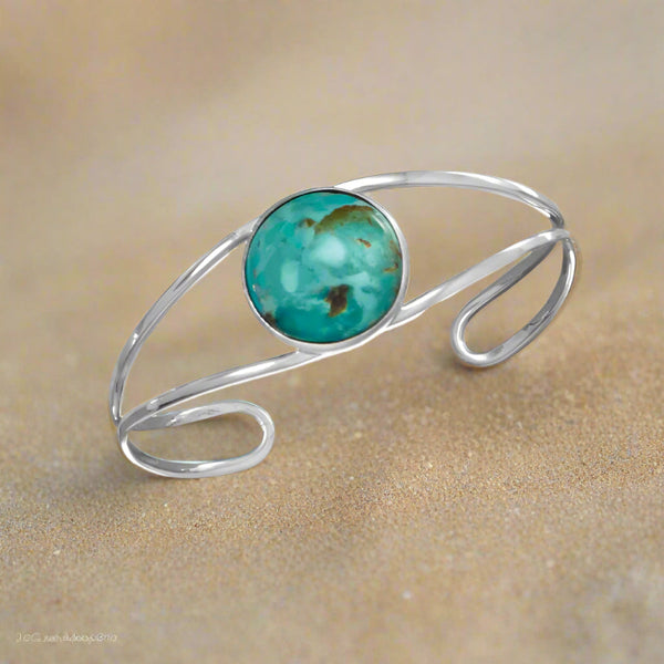 turquoise open band cuff bracelet