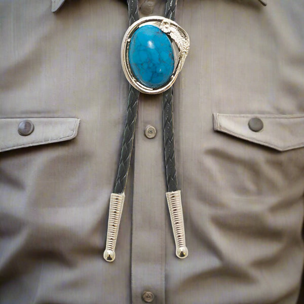turquoise stone bolo tie