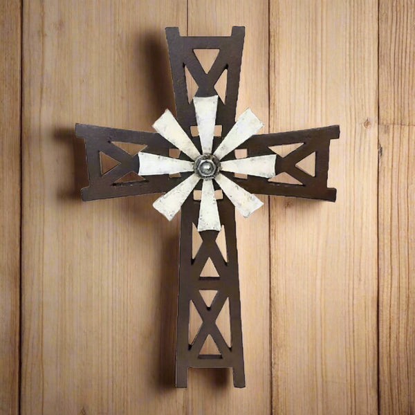 windmill themed wall cross