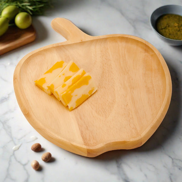 wooden apple cheeseboard