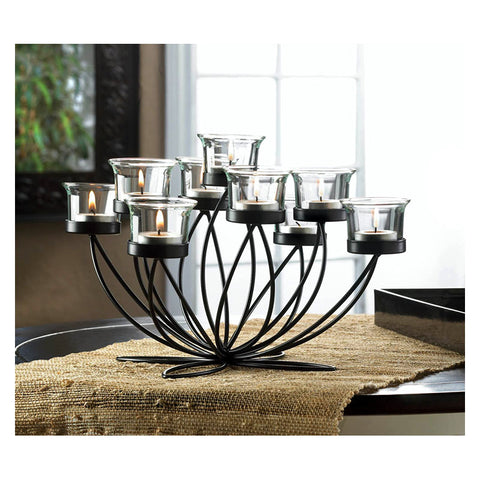 Wrought Iron Bloom Candle Centerpiece