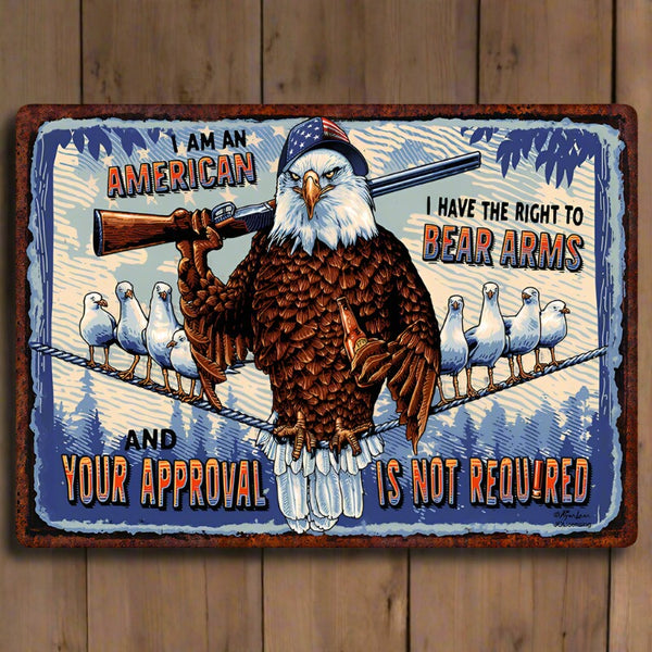 your approval is not required tin sign