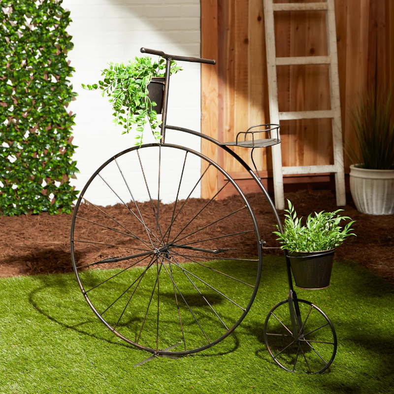 bicycle plant stand indoor Penny Farthing Bicycle Plant Stand 10016041