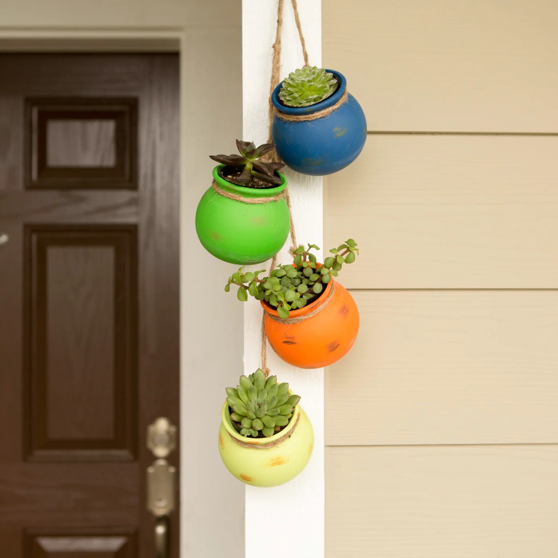 small hanging pots for succulents Fiesta Dangling Pots