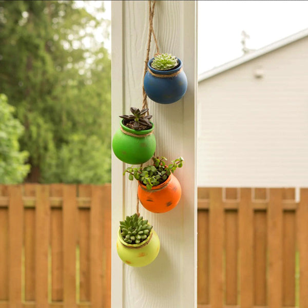 fiesta terra cotta hanging planter