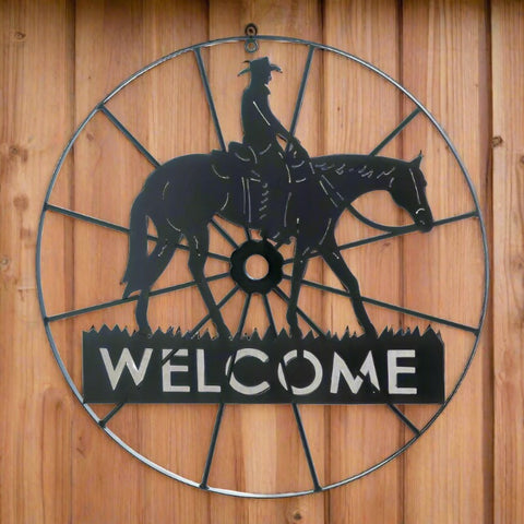 Cowboy Welcome Sign