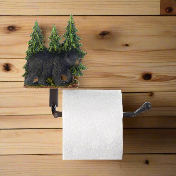 black bear toilet paper holder