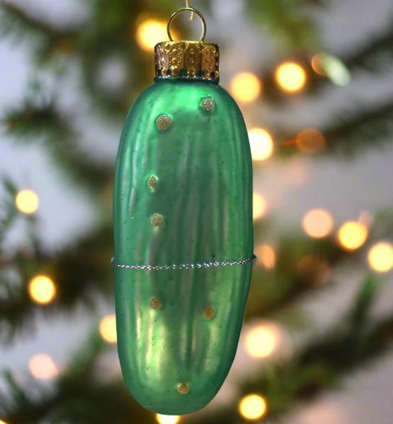 german blown glass pickle ornament