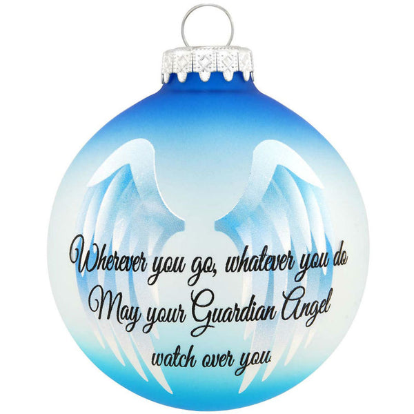 guardian angel wings glass ornament