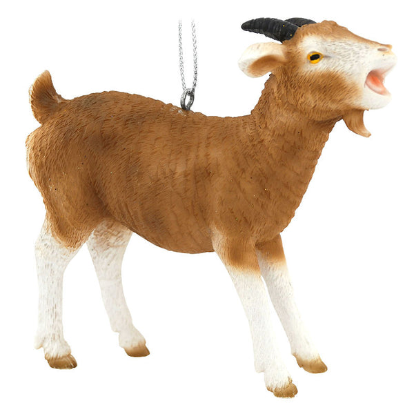 brown billy goat chrismtas ornament