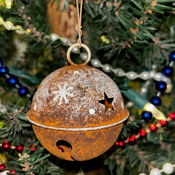 2.5 inch painted rusty jingle bell ornaments