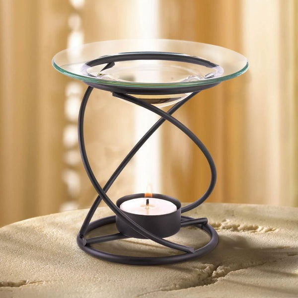 wrought iron spiral oil burner