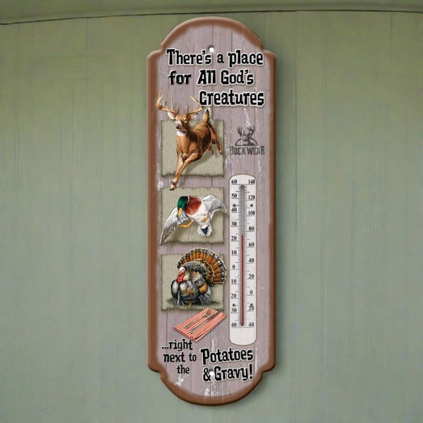 gods creatures tin thermometer