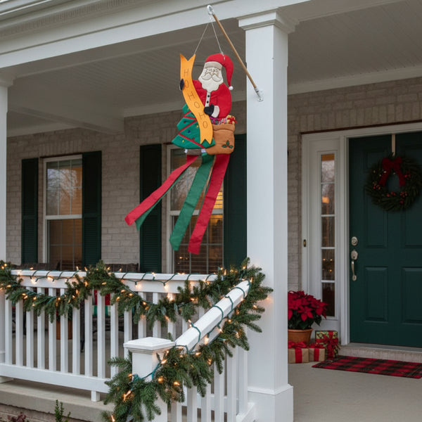 ho ho ho santa christmas wind sock