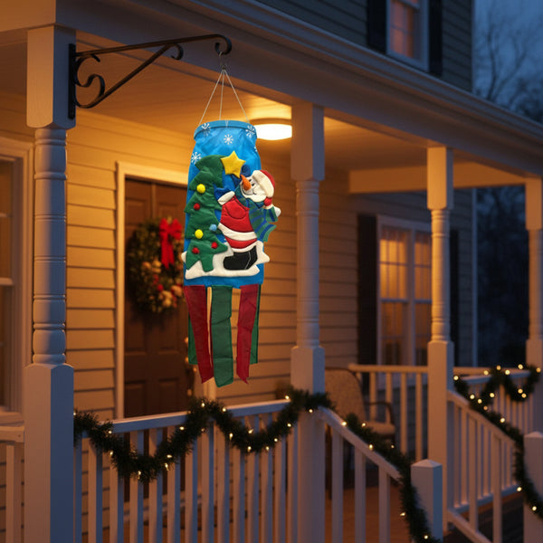 baby snowman christmas wind sock