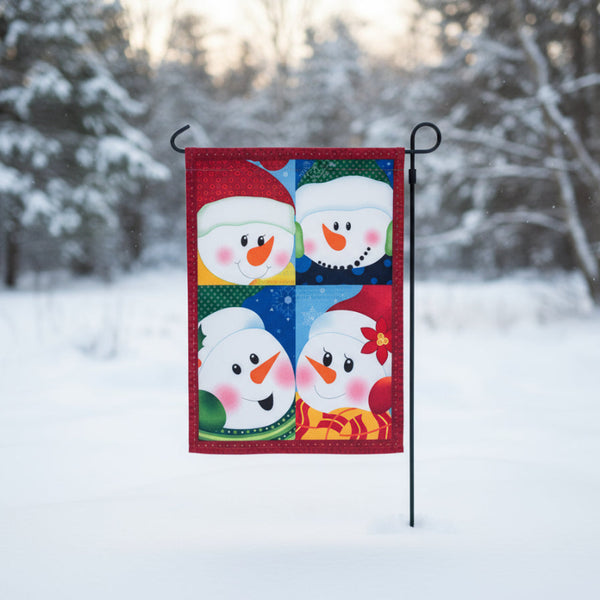 snow babies mini holiday garden flag