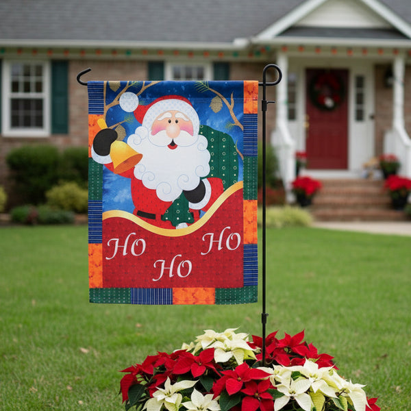 ho ho ho santa mini holiday garden flag