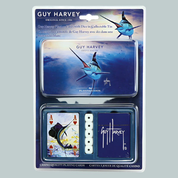 guy harvey fishing playing cards with collectors tin