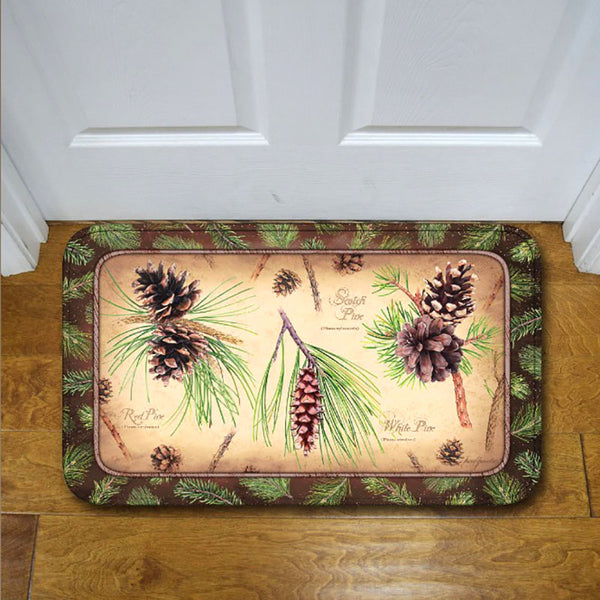 pinecones memory foam mat