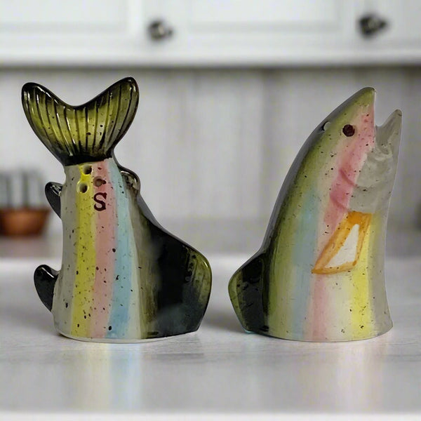 rainbow trout salt and pepper shakers