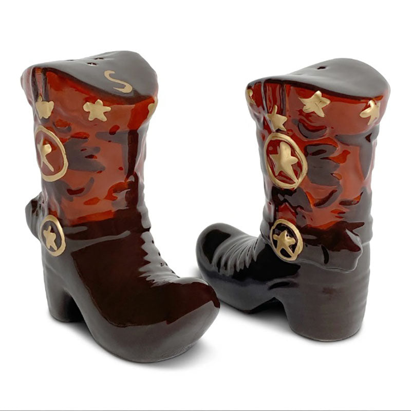 stars cowboy boots salt and pepper shakers